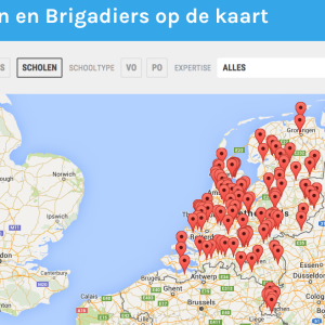 Bekijk de IIO-scholen en Brigadiers op de kaart